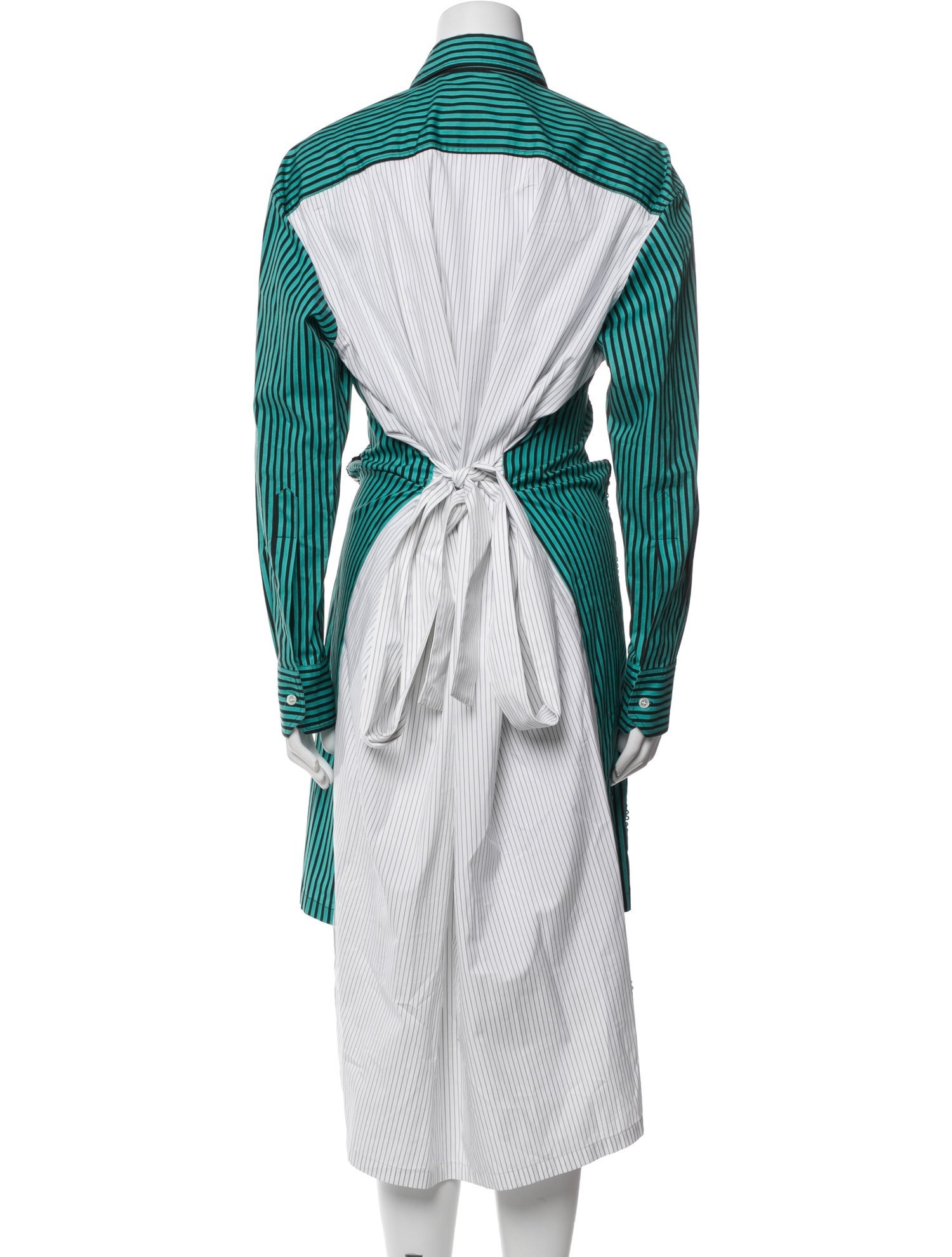 PLAN C Striped Long Dress